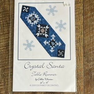 Crystal Santa Table Runner Pattern
